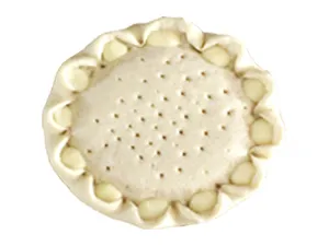 Patterned-edge pizza base