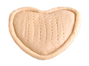 Heart-shaped pizza base